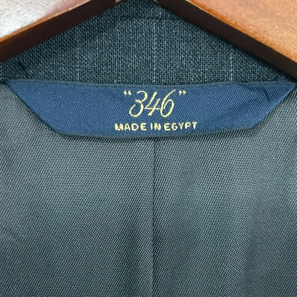 Brooks Brothers 346 Gray Pinstripe Stretch Wool Blazer  Size 46R